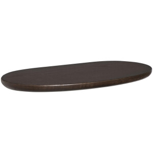 Leen Bakker - Wandplank Daan - Donker Essen - 40x18 Cm - Hout - Bruin