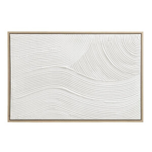 Leen Bakker - Schilderij 3D Art - /hout - 60x90 Cm - Canvas - Wit
