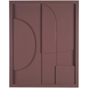 15% korting - Leen Bakker - Schilderij Abstract Art - 50x40 Cm - MDF - Rood - 2.5x40x50 Cm