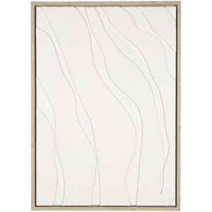 15% korting - Leen Bakker - Schilderij Organic Off-white - 70x50 Cm - MDF - Bruin#Crème#Wit - 3.8x50x70 Cm