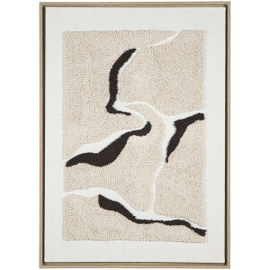 Leen Bakker - Schilderij Noé Beige - 70x50 Cm - MDF - Crème#Beige#Wit - 3x50x70 Cm