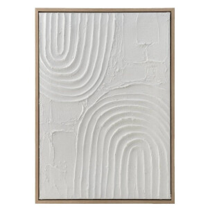 Leen Bakker - Schilderij 3D Art Reset - - 70x50 Cm - MDF - Wit