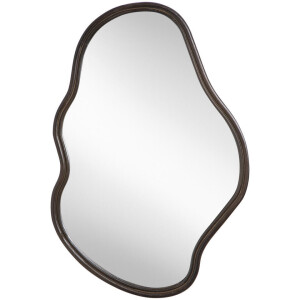 Leen Bakker - Spiegel Wenen Bruin - 70x40 Cm - MDF - Zwart - 2x40x60 Cm