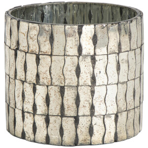 1+1 Gratis Leen Bakker - Waxinelichthouder Spiegel 10xØ11 Cm - Glas - Bruin