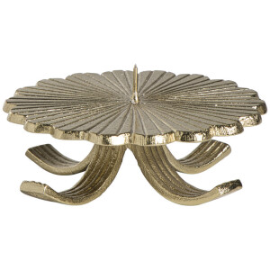 Leen Bakker - Kandelaar Reva Goudkleur - 13xØ7 Cm - Aluminium - Goudkleurig