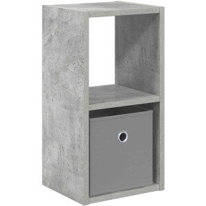 vidaXL - Nachtkastje - Beton - Grijs - 25,5 - x - 22 - x - 49,5 - cm - Bewerkt - hout