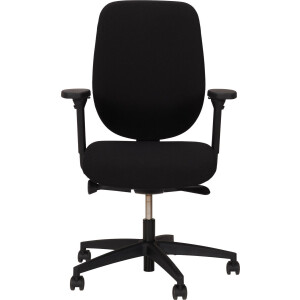 Bureaustoel Giroflex 353-4529 - Stof Zwart Gaja Classic GA60999 - Voetkruis Kunststof Zwart 810 - 4D Armleggers - Standaard Bekleding - Extra Lendensteun