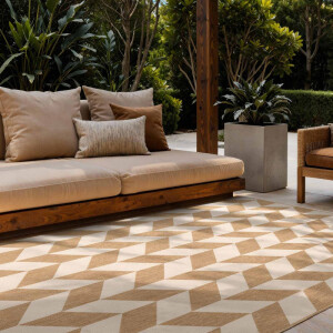 Vloerkleed Terrick Rechthoekig - Jute Wit 170x120cm - Polypropyleen - Dekbed-Discounter.nl