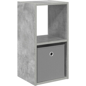 vidaXL - Nachtkastje - Beton - Grijs - 30,5 - x - 27 - x - 59,5 - cm - Bewerkt - hout