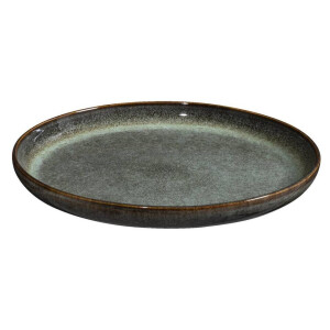 Leen Bakker - Dinerbord Emma - - Ø27 Cm - Stoneware - Groen - B3 Cm