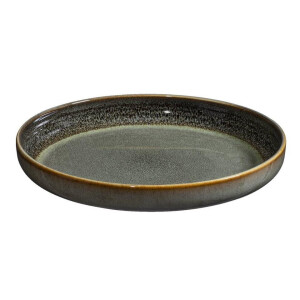 Leen Bakker - Ontbijtbord Emma - Stoneware - Ø22 Cm - Aardewerk - Groen - B2.7 Cm