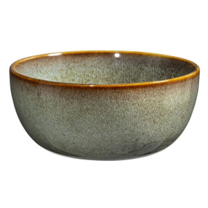 Leen Bakker - Schaaltje Emma - - Ø15 Cm - Stoneware - Groen - B7.5 Cm