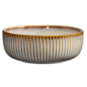 Leen Bakker - Schaaltje Camille - - Ø16,5 Cm - Stoneware - Beige - B6.5 Cm