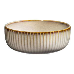 Leen Bakker - Schaaltje Camille - - Ø11,5 Cm - Stoneware - Beige - B4.5 Cm