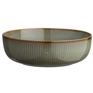 Leen Bakker - Saladeschaal Camille - - Ø22,5 Cm - Stoneware - Groen - B5.5 Cm