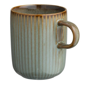 Leen Bakker - Mok Met Oor Camille - 400 Ml - Stoneware - Groen - B11 Cm