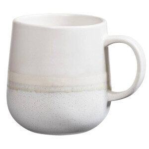 Leen Bakker - Mok Met Oor Pippa - - 400 Ml - Stoneware - Crème - B9.5 Cm