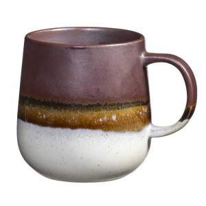 Leen Bakker - Mok Met Oor Pippa - - 400 Ml - Stoneware - Paars - B9.5 Cm