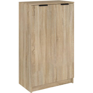 vidaXL - Schoenenkast - 59x35x100,5 - cm - bewerkt - hout - sonoma - eikenkleurig
