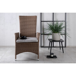 Nohr Verstelbare Tuinstoel 'Davinia' Wicker, kleur Naturel