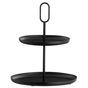 Leen Bakker - Etagère Julia - - 36xØ30 Cm - Metaal - Zwart
