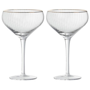 Leen Bakker - Cocktailglazen Camille - 280 Ml - 2 Stuks - Glas - Transparant - B18 Cm