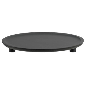 Leen Bakker - Plateau Ø36 Cm - Mangohout - Zwart