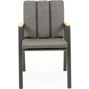 Stapelstoel Kunststof Leather Fauteuil Antraciet
