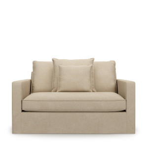 Love Seat Lennox, Natural, Washed Cotton