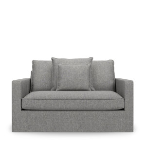 Love Seat Lennox, Grey, Washed Cotton