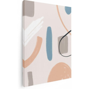 Artaza Canvas Schilderij Organisch Abstract - 30x40 cm - Klein - Muurdecoratie Woonkamer - Wanddecoratie Modern - Kamer Accessoires