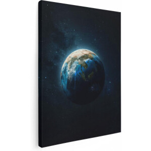 Artaza Canvas Schilderij De Aarde Vanuit De Ruimte - 30x40 - Klein - Foto Op Canvas - Canvas Print