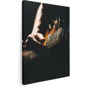 Artaza Canvas Schilderij Man Speelt Gitaar - 30x40 - Klein - Foto Op Canvas - Canvas Print