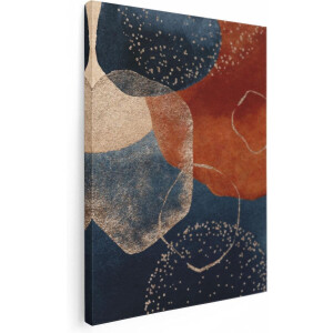 Artaza Canvas Schilderij Abstracte Kunst van Cirkels  - 60x80 - Foto Op Canvas - Canvas Print