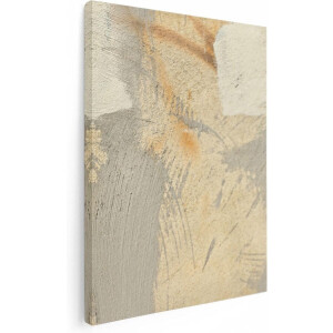 Artaza Canvas Schilderij Abstract Beige - 30x40 cm - Klein - Muurdecoratie Woonkamer - Wanddecoratie Industrieel - Kamer Accessoires