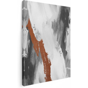 Artaza Canvas Schilderij Abstracte Kunst Verf - 90x120 - Groot - Foto Op Canvas - Wanddecoratie Woonkamer
