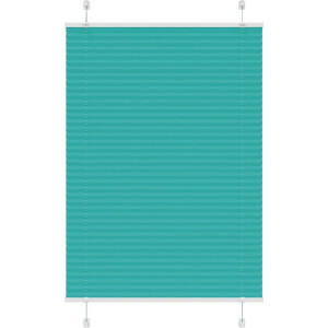 vidaXL - Plissé - rolgordijn - 100x100 - cm - stofbreedte - 99,4cm - petrol - groen