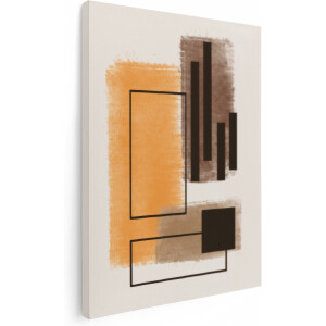 Artaza Canvas Schilderij Abstracte Kunst Bobo - 90x120 - Groot - Foto Op Canvas - Wanddecoratie Woonkamer