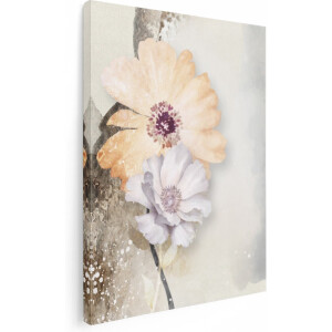 Artaza Canvas Schilderij Bloemen - Abstracte Kunst - 30x40 - Foto Op Canvas - Canvas Print