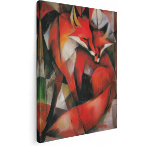 Artaza Canvas Schilderij Vos - 60x80 cm - Wanddecoratie Dieren - Muurdecoratie Kleurrijk - Schilderijen Op Canvas Abstract