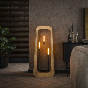 LifestyleFurn Vloerlamp 'Dain' 120cm, Mangohout