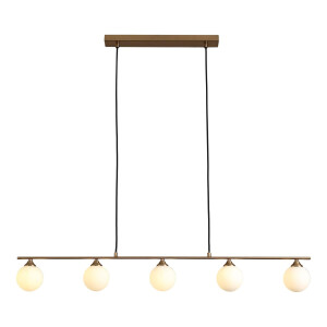 <a title="hanglamp" href="https://furn.nl/hanglamp">hanglamp</a> eettafel Halifax goud 5-lichts | House Nordic