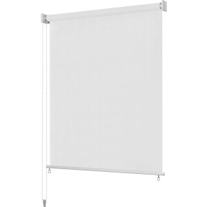 vidaXL - Rolgordijn - voor - buiten - 165(B)x140(H) - cm - wit