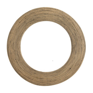 Light & Living Ronde Spiegel 'Piedre' Rotan, 70cm, kleur Bruin