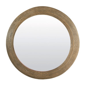 Light & Living Ronde Spiegel 'Piedre' Rotan, 110cm, kleur Bruin