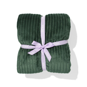 HEMA HEMA Plaid 130x150cm Sherpa Blauwgroen (donkergroen)