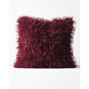 HEMA HEMA Kussenhoes 50x50cm Harig Bordeauxrood (bordeauxrood)