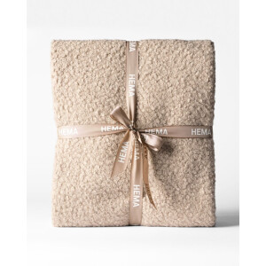 HEMA HEMA Plaid 150x130cm Boucle Taupe (taupe)