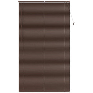 vidaXL - Venetiaanse - jaloezie - Donkerbruin - met - Patroon - 213 - x - 120 - cm - 25 - mm