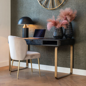 Richmond Sidetable 'Blackbone' Eikenhout en Staal, 140cm